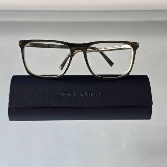 Warby Parker Fletcher W 719 Eyeglasses Frames Black Full Rim Square 57-17-145 - Picture 1 of 8
